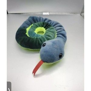 HISSY THE SNAKE - TY BEANIE BABY - GREEN, COILED, 1997, RETIRED, MINT